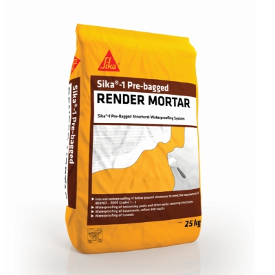 Sika-1 Pre-Bagged Render Mortar (25kg) | D9379