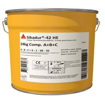 SikaDur 42HE 3-Part Epoxy Grouting System - Grey (24kg) | D9302