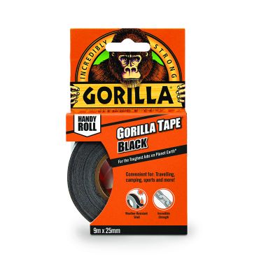 Gorilla Tape Handy Roll - Black (9m Roll) | G6031