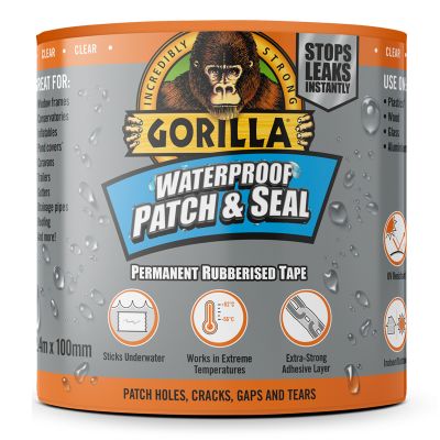 Gorilla Waterproof Patch & Seal Tape - Clear (2.4m Roll) | G6024