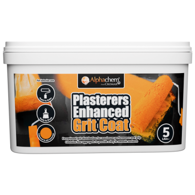 Cromar Alpha Chem Plasterers Enhanced Grit Coat - Orange (5L)