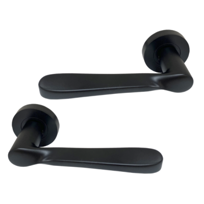 UAP- Calla Door Handles Round Rose Lift Lever -  Matt Black - RAL9004