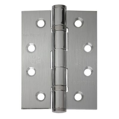 Ball Bearing Butt Hinge - Satin Chrome Plated - 100mm x 75mm x 3mm