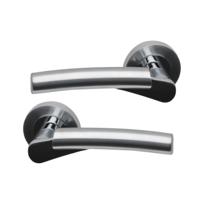 UAP- Intelligent Hardware Ruby Lever on Round Rose - Black Nickel Plated 