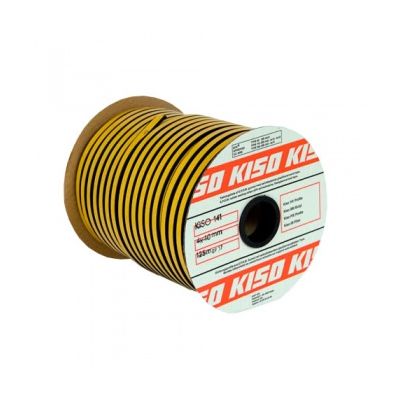 KISO 141 EPDM Self Adhesive Rubber Membrane Glazing Tape - Black (2mm x 8mm x 225m Roll)