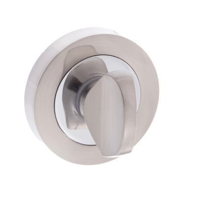 Mediterranean Satin Nickel/Polished Chrome WC Turn & Release on Round Rose | T2043