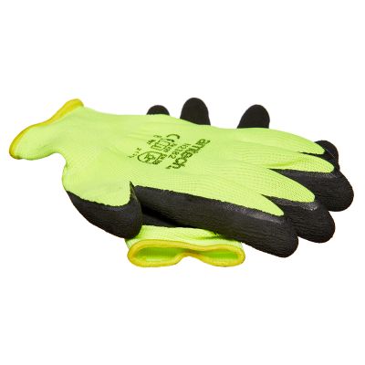 Amtech Hi-Vis Latex Coated Gloves - Large (Size 9)