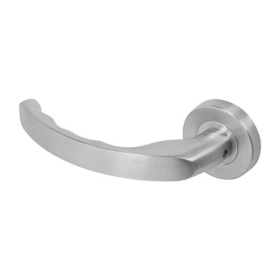 BLU, Ergonomic Lever Door Handle on Round  Rose - 316 Satin Stainless Steel (55  x 10.5mm)