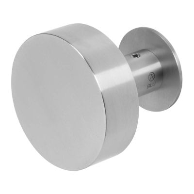  BLU KM150 Round Door Knob, Universal ﬁx - 316 Satin Stainless Steel.