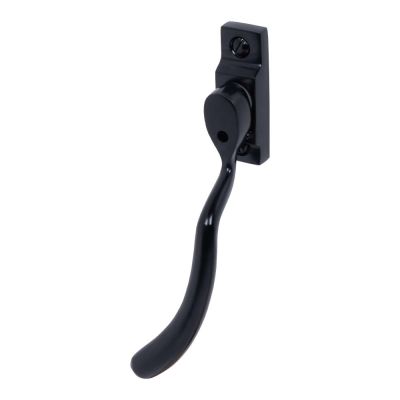 Pera MK2 Bulb End Window Espagnolette Handle - Left Hand, Locking, Satin Black Finish (32mm Spindle)