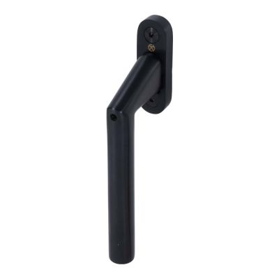 BLU SST100 Inline Angled Lockable Window Espag Handle - PVD Satin Black Finish (316 Marine Grade)