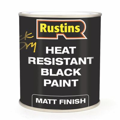 Rustins Heat Resistant Paint - Black (500ml)