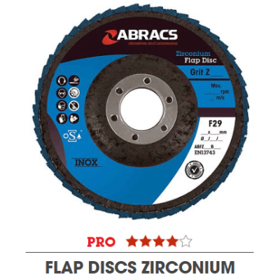 ABRACS FLAP DISC 115mm x 40g - Display Box (25)