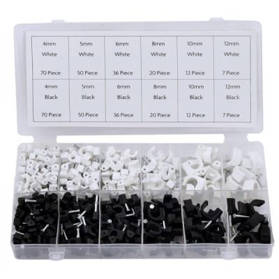 Rolson Cable Clip Assortment (390pcs)