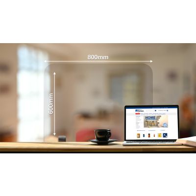 Desktop Protective Toughened Glass Screen - Radius Dubbed (800mm)