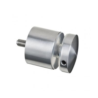 Glass Adapter Round Profile - 50mm Diameter - Grade 304
