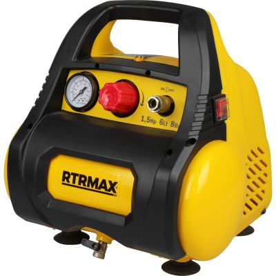 RTRMAX Mini Air Compressor Without Oil (6L, 1.1KW/1.5HP)