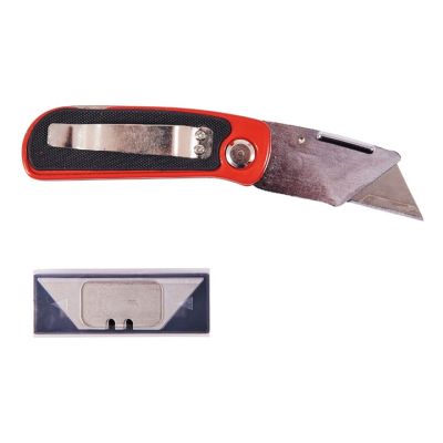 Amtech Folding Lock-Back Utility Knife - Cushion Grip | T3189