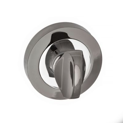STATUS Black Nickel/Polished Chrome WC Turn & Release on Round Rose | T2082