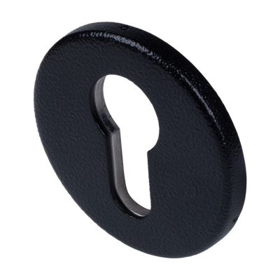DuraTique Black Antique Slimline Escutcheon, Textured Matt Black Finish