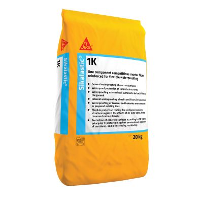SikaLastic 1K Reinforced Mortar Fibre - Grey (20kg)