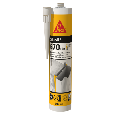 Sikasil 670 Fire Rated Silicone - Black (600ml)