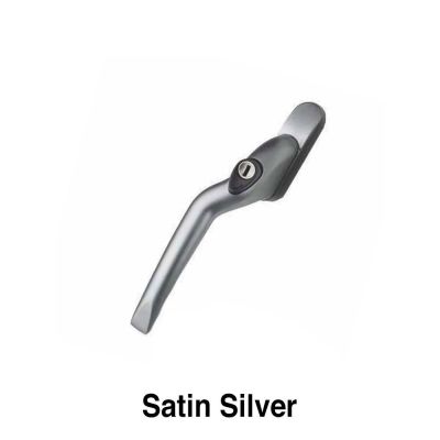 Mila Pro-Linea Cranked Espag Handle Locking - Satin Silver (Left) 