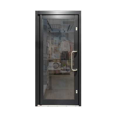 Aluminium Single Door Double Glazed All Glass - Anthracite Grey RAL 7016 (PAS24)