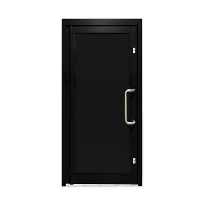 Aluminium Single Door Full Panel - Black RAL 9005 (PAS24)