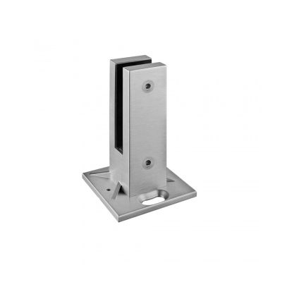 Square Floor Mounting Base Glass Clamp, For 16.76mm Thick Glass