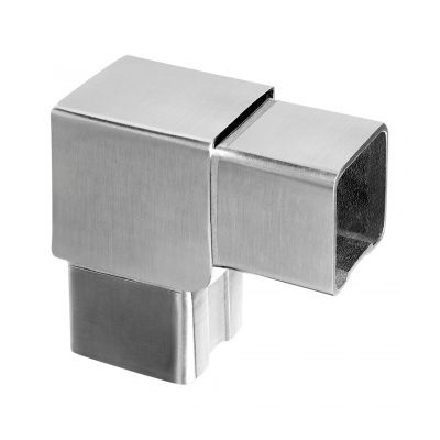 90 Degree Vertical Square Handrail Connector - Grade 304 & 316