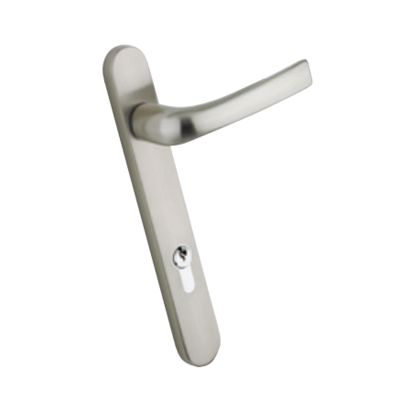 Mila Pro-Linea Door Handle Pair - Satin Silver (220mm)