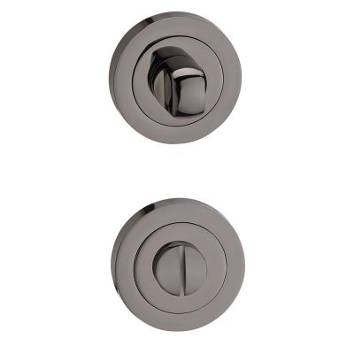 Bathroom Round Thumb Turn - Black Nickel