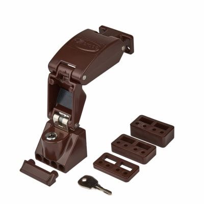 Jackloc Titan Folding Window Restrictor - Brown