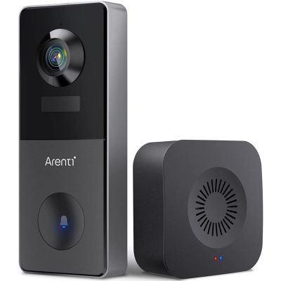 Wireless Battery-Powered 2K Wi-Fi Video Door Bell with Chime
