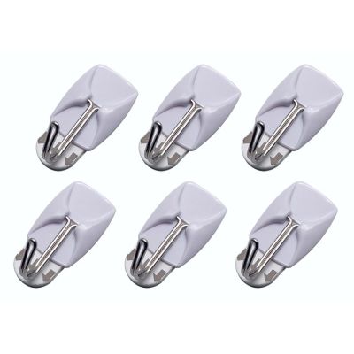 Amtech 6 Piece Small Metal Removable Self-adhesive Wall Hook | T3181