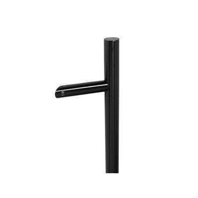 BLU HAB6 Offset Round T Bar Pull Handle - 316 Stainless Steel Matt Black