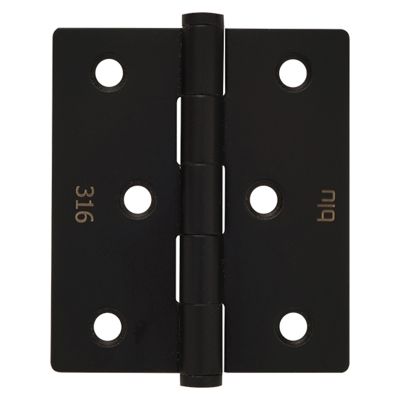 Blu HY3 Stainless Steel Slim Knuckle Window Hinge - Square Corner