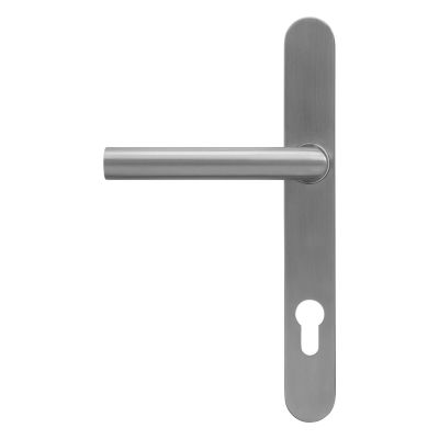 BLU KM078C Mitre Door Lever Dual Sprung Handle Set - Satin Stainless Steel (316 Marine Grade)