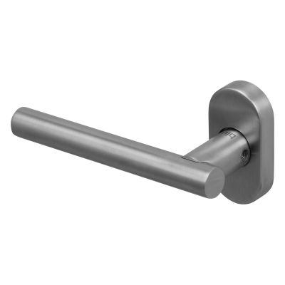 316 Stainless Steel 'T' Bar Lever Door Handle on Oval Rose