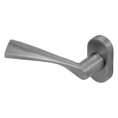 316 Stainless Steel Wing Lever Door Handle on Oval Rose