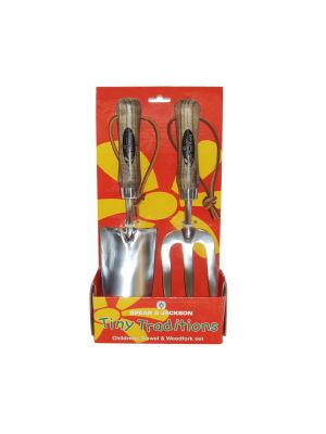  Traditional Stainless Steel Childrens' Trowel and Weed Fork Set