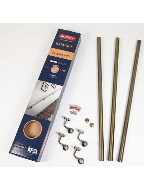 Rothley Internal Premium Baroque Stainless Steel Handrail Kit | D8951C