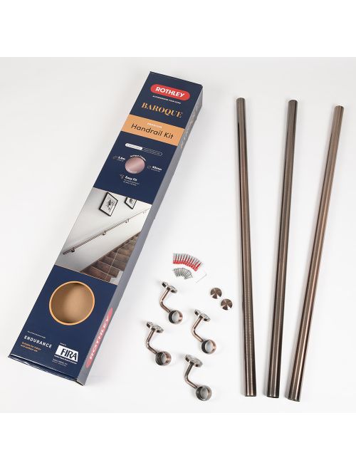 Rothley Endurance Premium Baroque Antique Copper Stainless Steel Handrail Kit | D8953