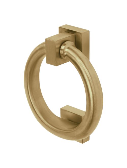 BLU Marine Grade PVD Stainless Round Door Knocker - Satin Brass | F3165