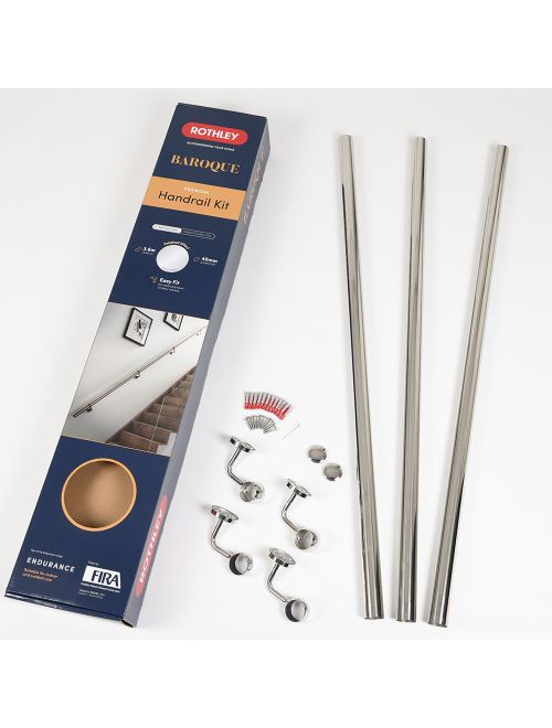 Rothley Endurance Premium Baroque Polished Stainless Steel Handrail Kit | D8952